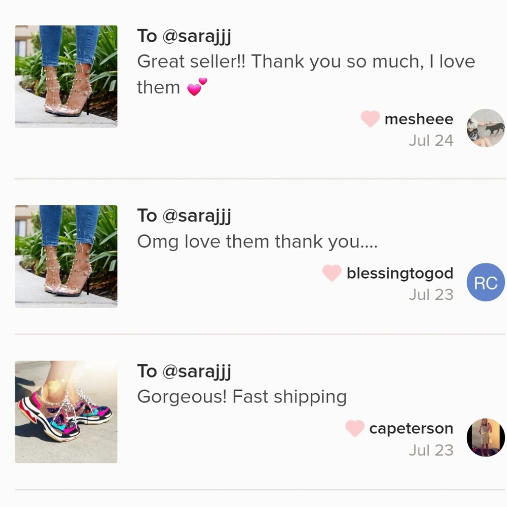 Last Size 8**👠NUDE Clear Straps Studs Heels - Picture 7 of 8